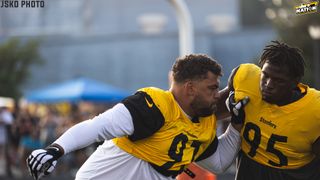 Steelers' Mike Tomlin Addressed The Possibility Of Cam Heyward Being Limited At Latrobe In 2024 (Steelers News). Photo by Jordan Schofield / SteelerNation (X: @JSKO_PHOTO)